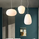 Ljojo Milky White Glass Pendant Lamp for Bedroom and Dining Lighting