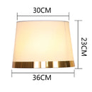 Ljojo Luxe Gold-Edged Cloth Lampshade for Bedroom Floor & Bedside Lamps