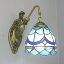 6" Tiffany Style Mermaid Wall Lamp Glass LED Art Lighting for Bedroom Living Room by Ljojo