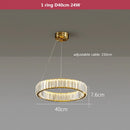 Ljojo Luxury Crystal Chandelier with LED Dimming for Villa Staircase