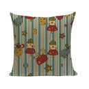 Ljojo Merry Christmas Decor Pillow Cover Set 45x45cm Linen Noel Cushion Cases