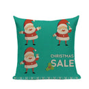 Ljojo Merry Christmas Decor Pillow Cover Set 45x45cm Linen Noel Cushion Cases