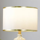 Ljojo 30cm 38cm Round Lampshade with Golden Edge for Table Lamps
