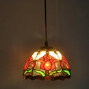 8 Inch American Stained Glass Chandelier Tiffany Style Elegant European Antique Lighting by Ljojo