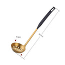 Ljojo 304 Stainless Steel Soup Spoon Colander Kitchen Utensil