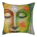Buddha Pattern Throw Pillow Cover by Ljojo for Home, Car, Sofa Décor