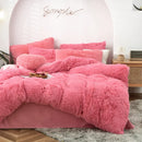 Ljojo Long Hair Velvet Duvet Cover Set - Queen Size