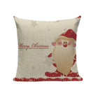 Christmas Santa Deer Pattern Cushion Cover for Festive Home Decor - Ljojo