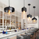 Ljojo Loft Glass Pendant Lamp: Nordic Style LED Lighting Fixture for Home and Commercial Spaces