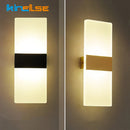 Ljojo Mini LED Acrylic Wall Lamp: Simple Bedroom Sconce, Living Room Bedside Light