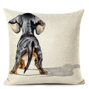 Colourful Bull Terrier & Dachshund 3D Cushion Cover for Home Sofa by Ljojo