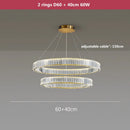 Ljojo Luxury Crystal Chandelier with LED Dimming for Villa Staircase