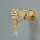 Industrial Hand Shape Wall Light by Ljojo - Creative Hemp Rope Wall Lamp