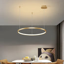 Ljojo LED Circle Rings Acrylic Aluminum Pendant Lights for Home Indoor Lighting