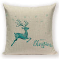 Christmas Cartoon Santa Claus Deer Pillows Covers Merry Christmas Gifts for The New Year by Ljojo