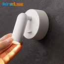 Ljojo 3W LED Reading Wall Lamp with Switch, 350º Rotation, Bedroom Sconce