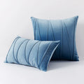 Blue Velvet Cushion Cover Set 18x18" - Ljojo Decorative Pillows for Living Room