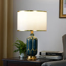Ljojo 30cm 38cm Round Lampshade with Golden Edge for Table Lamps