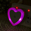 LED Night Light Wireless Heart-Shaped Sensor Mini EU US Plug Ljojo Bedside Lamp