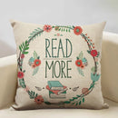 Ljojo Life Beautiful Words Linen Cushion Cover 45x45cm Luxe Bedroom Decor