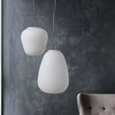 Ljojo Milky White Glass Pendant Lamp for Bedroom and Dining Lighting