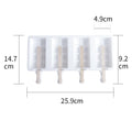 Ljojo 4-Cavity Silicone Ice Cream Mold for Baking and Popsicles