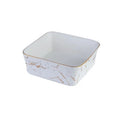 Ljojo Marble Pattern Ceramic Fruit Salad Bowl Snack Plate - European Style