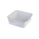 Ljojo Marble Pattern Ceramic Fruit Salad Bowl Snack Plate - European Style