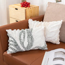 Beige Grey Tufted Coral Pillow Cover by Ljojo for Stylish Home Decor
