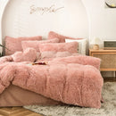 Ljojo Long Hair Velvet Duvet Cover Set - Queen Size