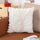 Beige Grey Tufted Coral Pillow Cover by Ljojo for Stylish Home Decor