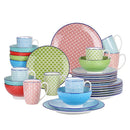 Ljojo Macaron 32-Piece Porcelain Dinnerware Set for 8 People