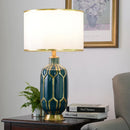 Ljojo 30cm 38cm Round Lampshade with Golden Edge for Table Lamps