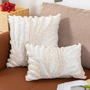 Beige Grey Tufted Coral Pillow Cover by Ljojo for Stylish Home Decor
