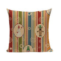 Ljojo Merry Christmas Decor Pillow Cover Set 45x45cm Linen Noel Cushion Cases