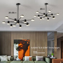 Ljojo LED Chandelier Light Modern Nordic Pendant Lamp for Living Dining Room Bedroom Black