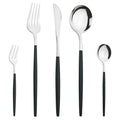 Ljojo Mint Green Stainless Steel Cutlery Set | 5pcs Knife Fork Spoon Flatware Tableware