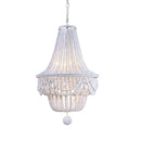Blue Grey White Beads Chandelier Nordic Lighting for Kitchen Bedroom by Ljojo