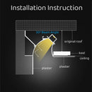 Ljojo 1m Trimless LED Aluminum Profile for Hidden Plaster Board Backlighting