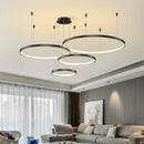 Ljojo LED Circle Rings Acrylic Aluminum Pendant Lights for Home Indoor Lighting
