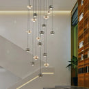 Ljojo LOFT Staircase Pendant Lights | Aluminum Ball Droplight for Restaurant Bar Décor