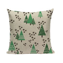 Ljojo Merry Christmas Decor Pillow Cover Set 45x45cm Linen Noel Cushion Cases
