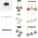 Ljojo Metal Cube Pendant Lamp: Industrial Retro Style for Living Room, Kitchen, Restaurant
