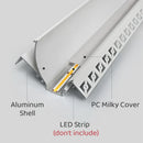 Ljojo 1m Trimless LED Aluminum Profile for Hidden Plaster Board Backlighting