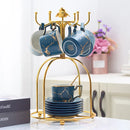 Ljojo Marble Ceramic Tea Set 200ml Nordic Coffee Cup Saucer Spoon Matt Porcelain