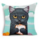 Cartoon Cat Pet Pillow Cover for Home Sofa Decor by Ljojo