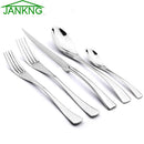 Ljojo 18/10 Stainless Steel Flatware Set - Knife Fork Spoon Cutlery Tableware