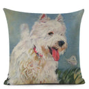 Colourful Bull Terrier & Dachshund 3D Cushion Cover for Home Sofa by Ljojo