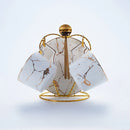 Ljojo Marble Ceramic Tea Set 200ml Nordic Coffee Cup Saucer Spoon Matt Porcelain