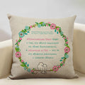 Ljojo Life Beautiful Words Linen Cushion Cover 45x45cm Luxe Bedroom Decor
